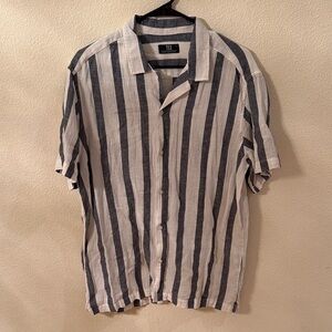 Casual Striped Button-Down Shirt for Men